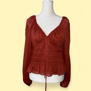 Express Women’s Burnt Orange Blouse